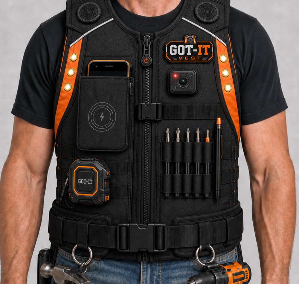 Contractor wearing the Got-it Vest